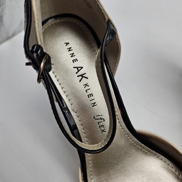 Anne Klein Shoes Womens Size 7 White Black AK7Emsley Ankle Strap Dress Heels - Picture 4 of 13